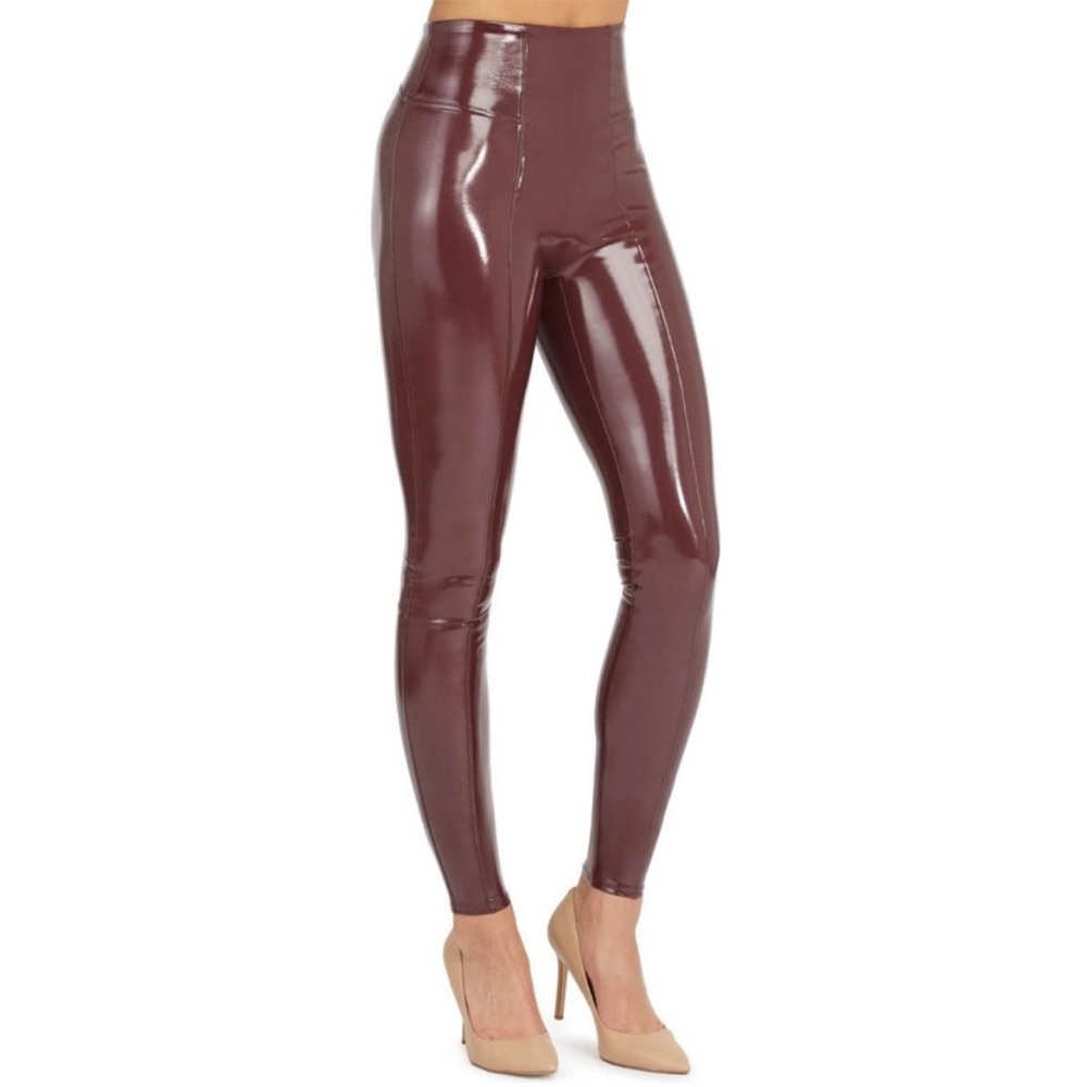 SPANX Faux Leather Ruby High Rise Leggings Size Medium